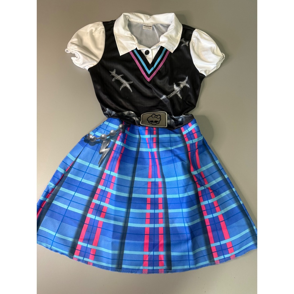 Monster High Frankie Stein Costume Dress Girls Large Spirit Halloween 2023